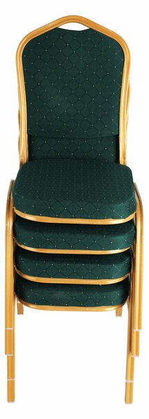 KONDELA Scaun stivuitor, verde / vopsea aurie, ZINA 3 NOU
