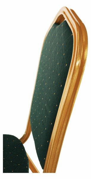 KONDELA Scaun stivuitor, verde / vopsea aurie, ZINA 3 NOU