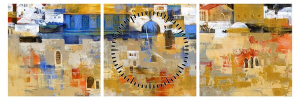 Tablou - Zidul plângerii, Ierusalim, Israel (cu ceas) (90x30 cm)