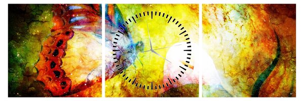 Tablou - Fluture spațial (cu ceas) (90x30 cm)