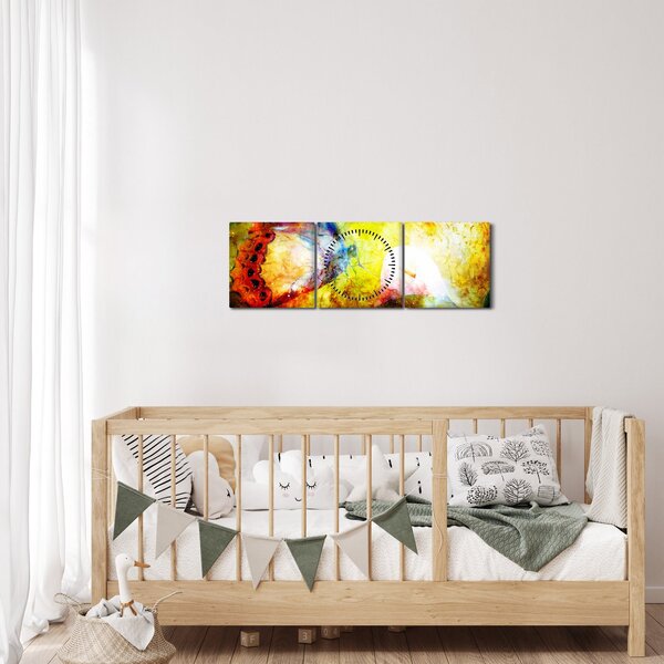 Tablou - Fluture spațial (cu ceas) (90x30 cm)
