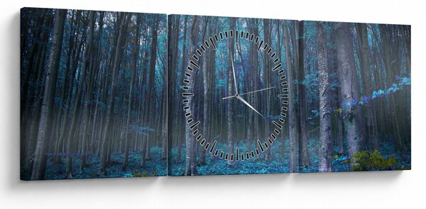 Tablou - Pădurea magică (cu ceas) (90x30 cm)