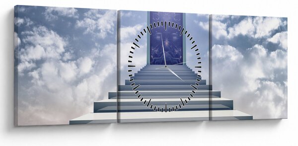 Tablou - Călătorie într-o altă dimensiune (cu ceas) (90x30 cm)