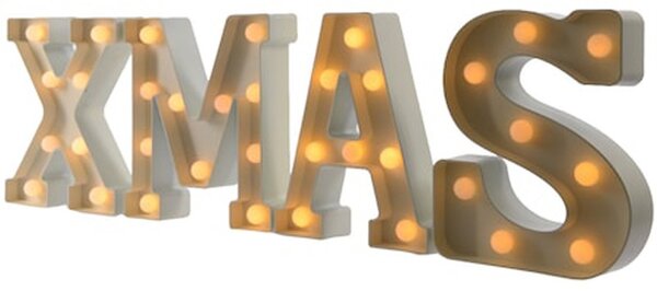 Decoratiune Xmas luminoasa, LED-uri cu lumina calda, 47 x 17 x 4 cm, alimentare baterii