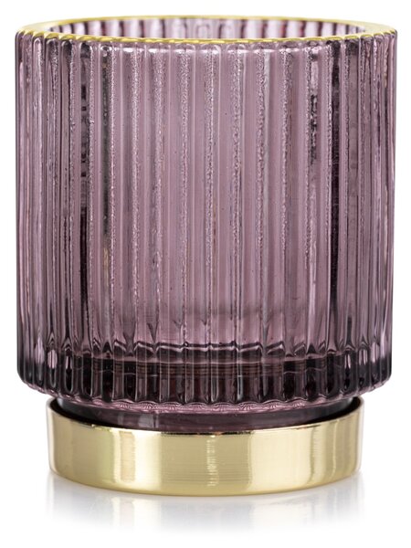Suport lumanare din sticla Culoare violet, POMPEY