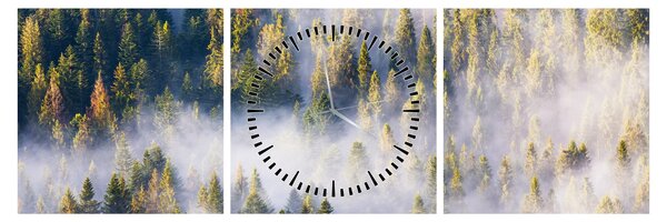 Tablou - Copac în ceață (cu ceas) (90x30 cm)