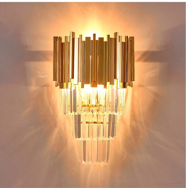 Lampă de cristal de perete aurie 312357