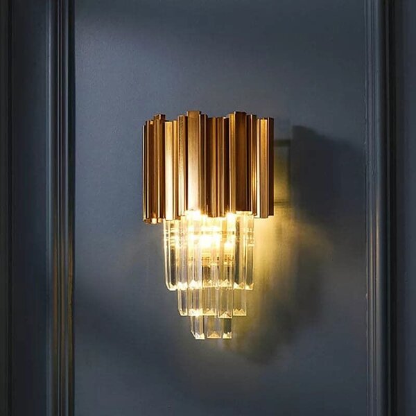 Lampă de cristal de perete aurie 312357