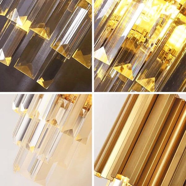 Lampă de cristal de perete aurie 312357