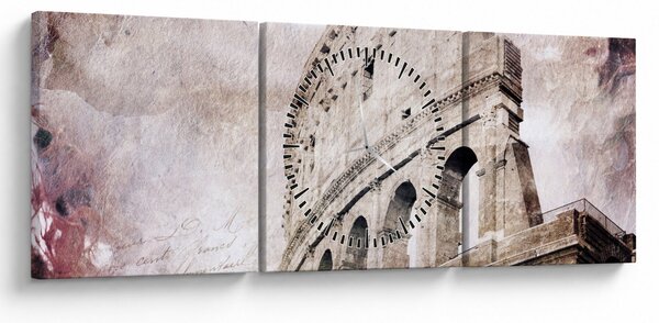 Tablou - Colosseum, Roma, Italia (cu ceas) (90x30 cm)