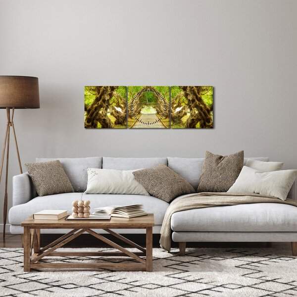 Tablou - Tunel viu din plumeria (cu ceas) (90x30 cm)