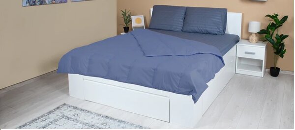 Pilota Premium cu Pene de Rata 200 200 - Caldura Naturala si Confort Absolut Albastru