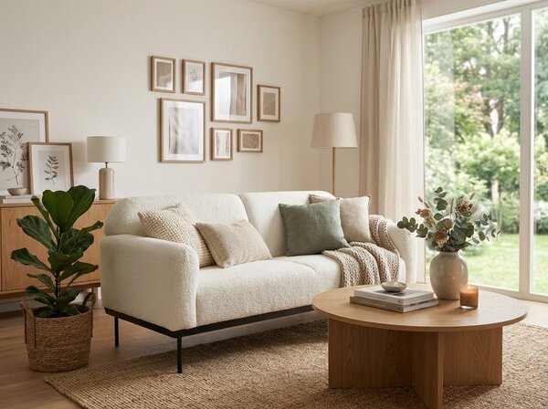 Canapea design alb ANDERSON Baloo 2073