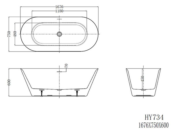 Cada freestanding, Florida, Viva, ovala, cu instalatie completa, alb