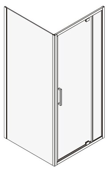 Cabina de dus, Fluminia, Andina, patrata, 80 x 80 cm, crom