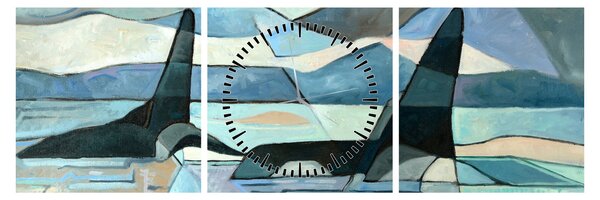 Tablou - Balene (cu ceas) (90x30 cm)