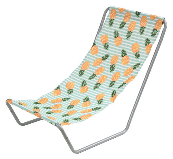 Set de 2 sezlonguri de plaja pliabile SAND PINEAPPLE, colorate