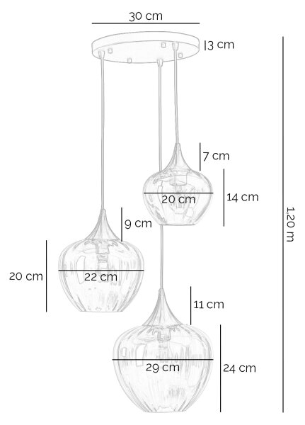 ONLI - Lustra suspendată pe cablu ELIDE 3xE27/15W/230V negru/cupru