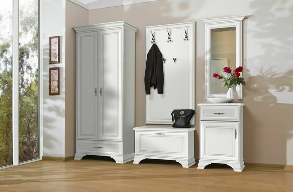 Oglinda perete Idento B, alb, 58.5x6.5x110 cm