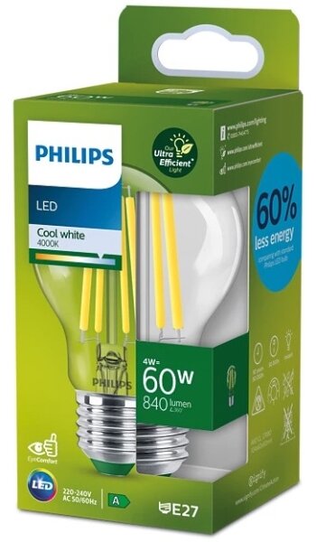 Bec LED VINTAGE Philips A60 E27/4W/230V 4000K