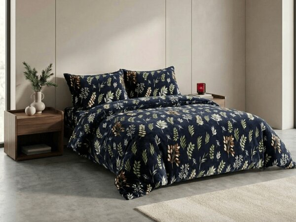 Lenjerie cocolino ZELNOIR negru Dimensiune lenjerie de pat: 70 x 90 cm | 140 x 200 cm