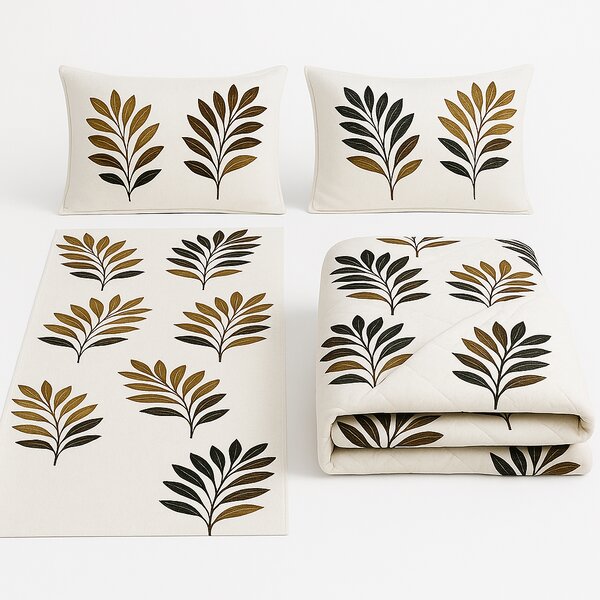 Set lenjerie pat dublu cu pilota reversibila Elis 200x220 cm