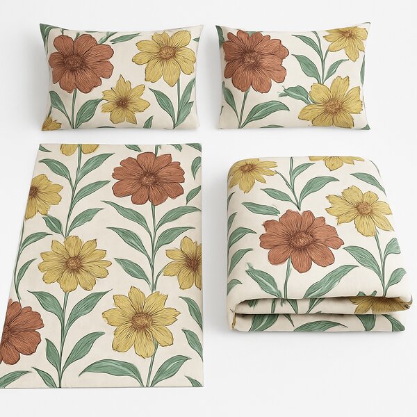 Set lenjerie pat dublu cu pilota reversibila Alia 200x220 cm