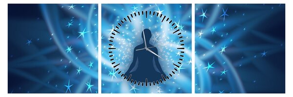Tablou - Energie spirituală (cu ceas) (90x30 cm)