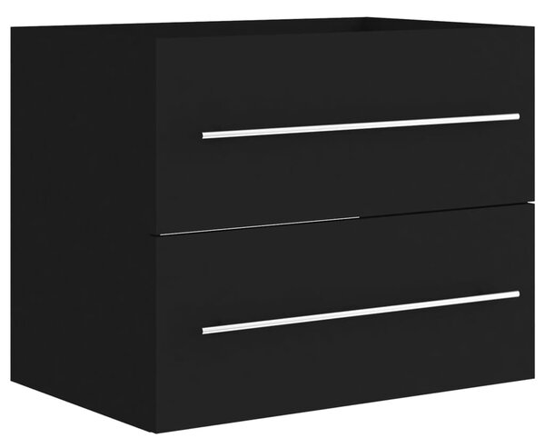 Dulap de chiuvetă, negru, 60x38,5x48 cm, PAL