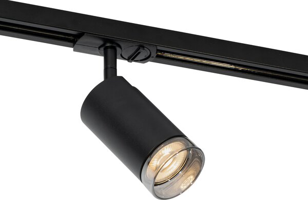 Spotlight modern cu inel fumuriu pentru sistem de șine monofazate GU10 50mm - Iconic Jeana