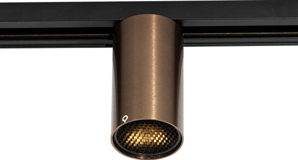 Spotlight modern bronz închis pentru sistem cu șine monofazate GU10 35mm - Iconic Ruby Honey