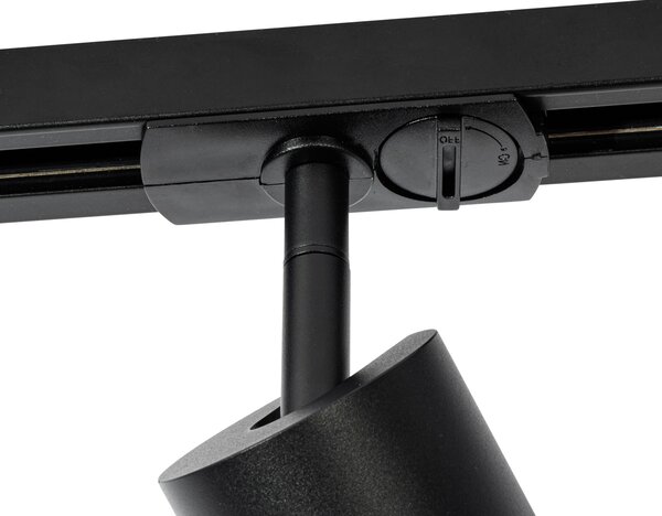 Spotlight modern cu inel fumuriu pentru sistem de șine monofazate GU10 50mm - Iconic Jeana