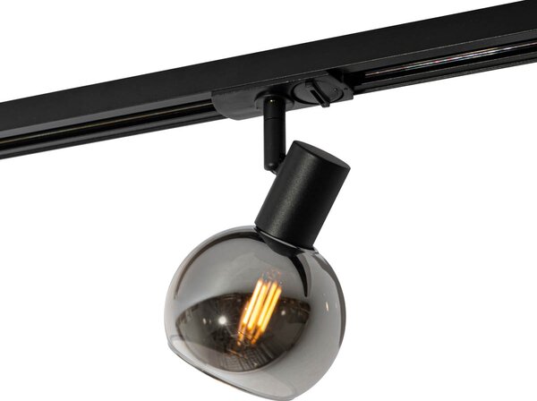Spotlight modern negru pentru sistem de șină monofazat - Iconic Lava