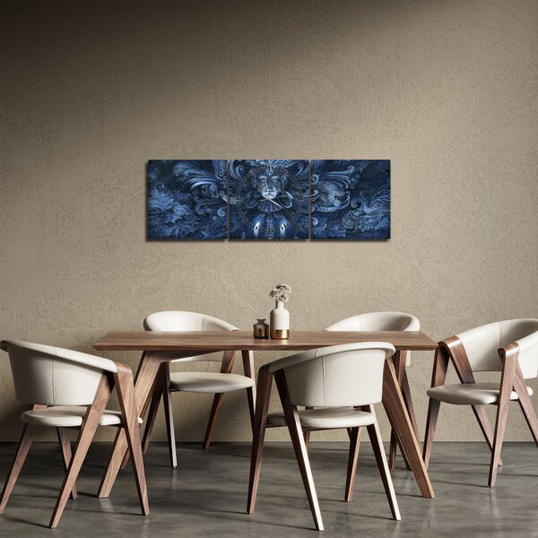 Tablou - Baroc întunecat (cu ceas) (90x30 cm)