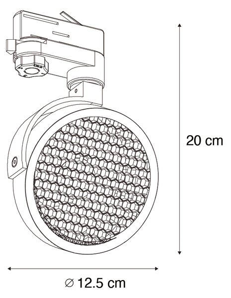 Spotlight modern pe șină trifazată auriu - Master 111 Honey