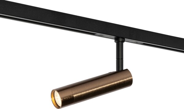Spotlight modern bronz închis pentru sistem de șine monofazat - Slimline Uzzy