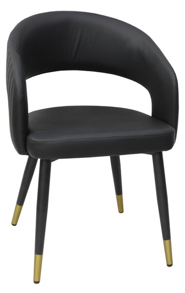 Set 6 Scaune Piele Sintetică Monaco Negru