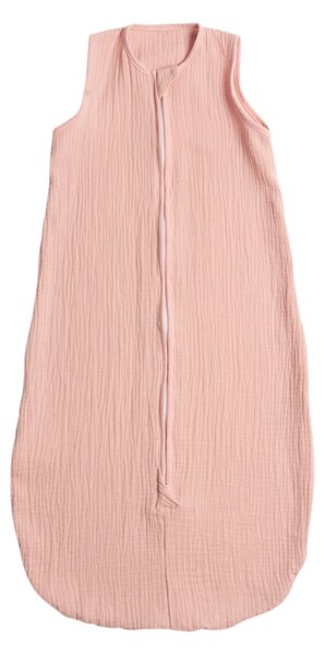Set 2 saci de dormit de vara pentru copii din muselina dubla 3-18 Tiny Hearts Gray Old Rosa, 0.3 tog