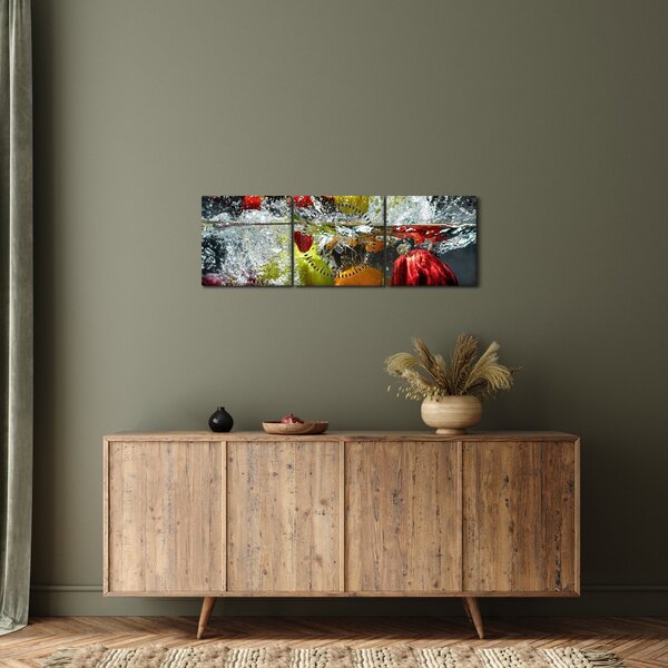 Tablou - Fructe (cu ceas) (90x30 cm)