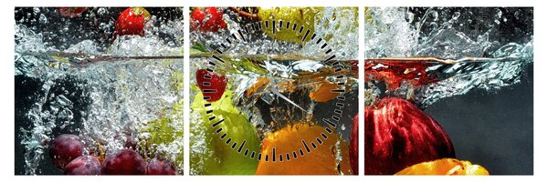 Tablou - Fructe (cu ceas) (90x30 cm)