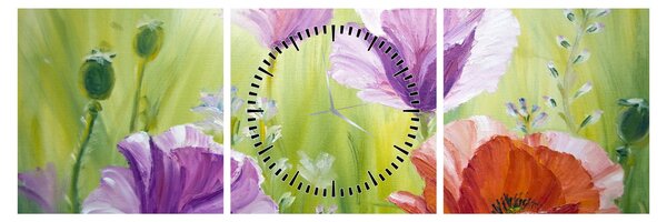 Tablou - Maci (cu ceas) (90x30 cm)