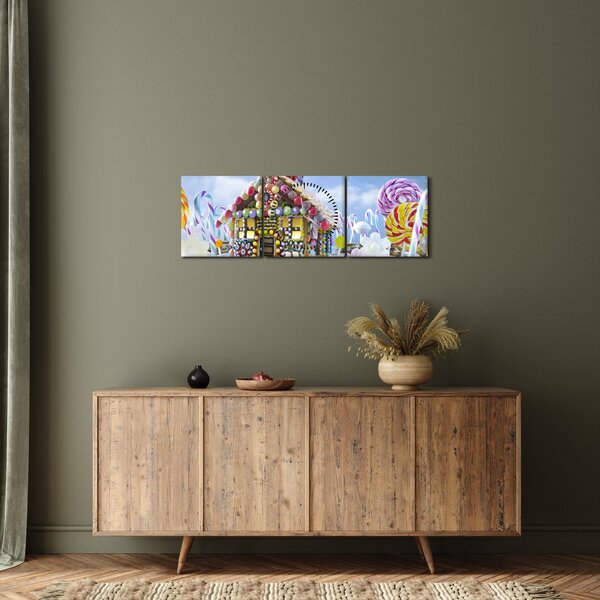 Tablou - Căsuță de turtă dulce (cu ceas) (90x30 cm)