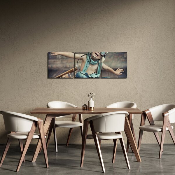 Tablou - Tânăr aviator (cu ceas) (90x30 cm)