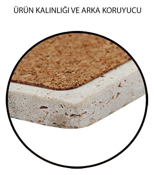 Set 4 suporturi pahare 366TYR1167, multicolor, piatra naturala, 10x1 c