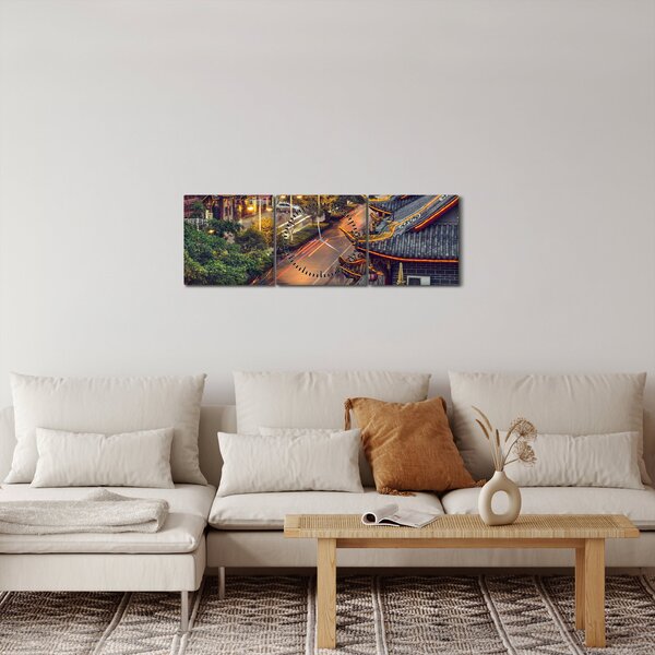 Tablou - Qintai Road, Chengdu, China (cu ceas) (90x30 cm)