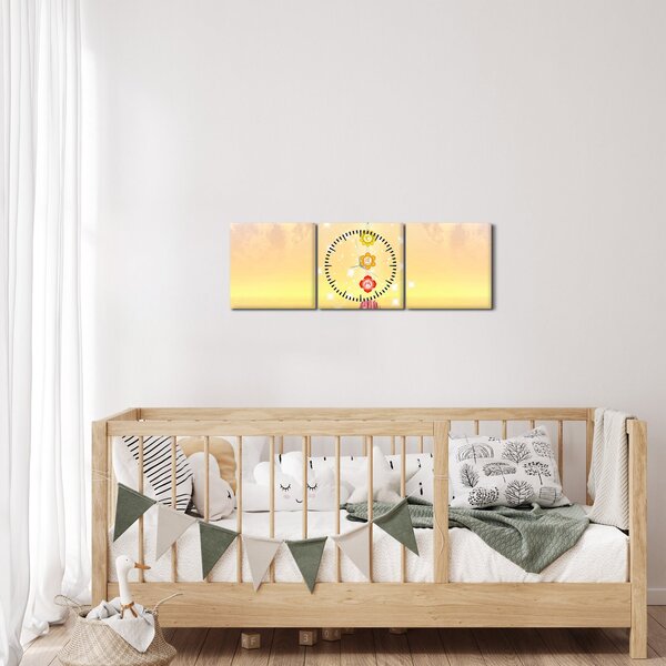 Tablou - Chakrele (cu ceas) (90x30 cm)