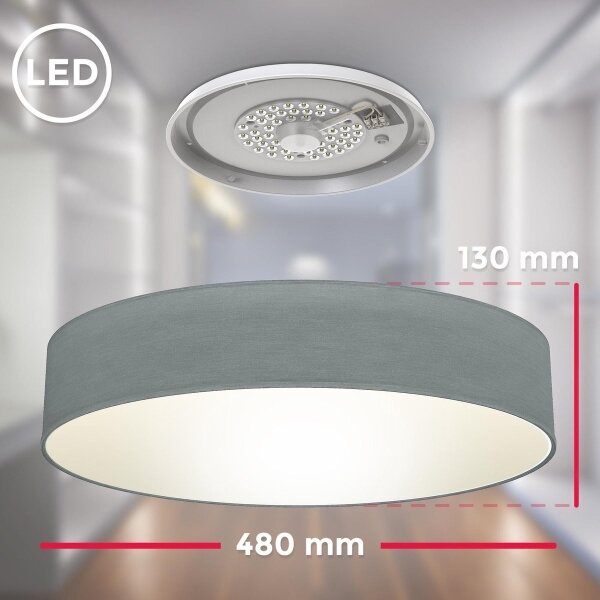 Plafonieră LED/20W/230V gri B.K. Licht 1393