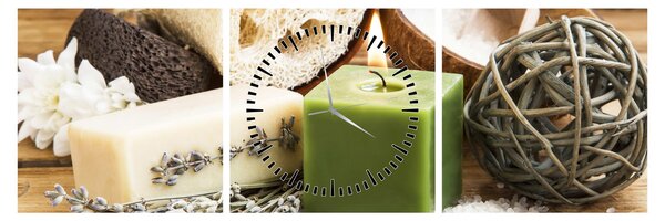Tablou - Momente pentru relaxare (cu ceas) (90x30 cm)