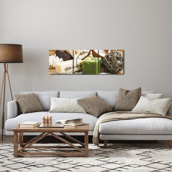 Tablou - Momente pentru relaxare (cu ceas) (90x30 cm)