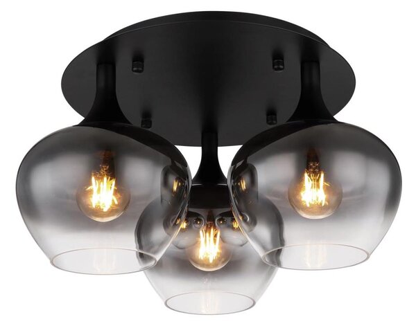 Lustră aplicată MAXY 3xE27/40W/230V negru Globo 15548-3D